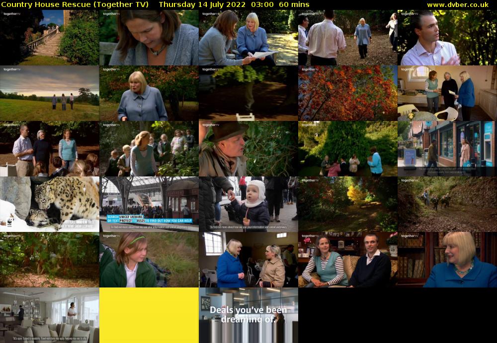 Country House Rescue (Together TV) Thursday 14 July 2022 03:00 - 04:00