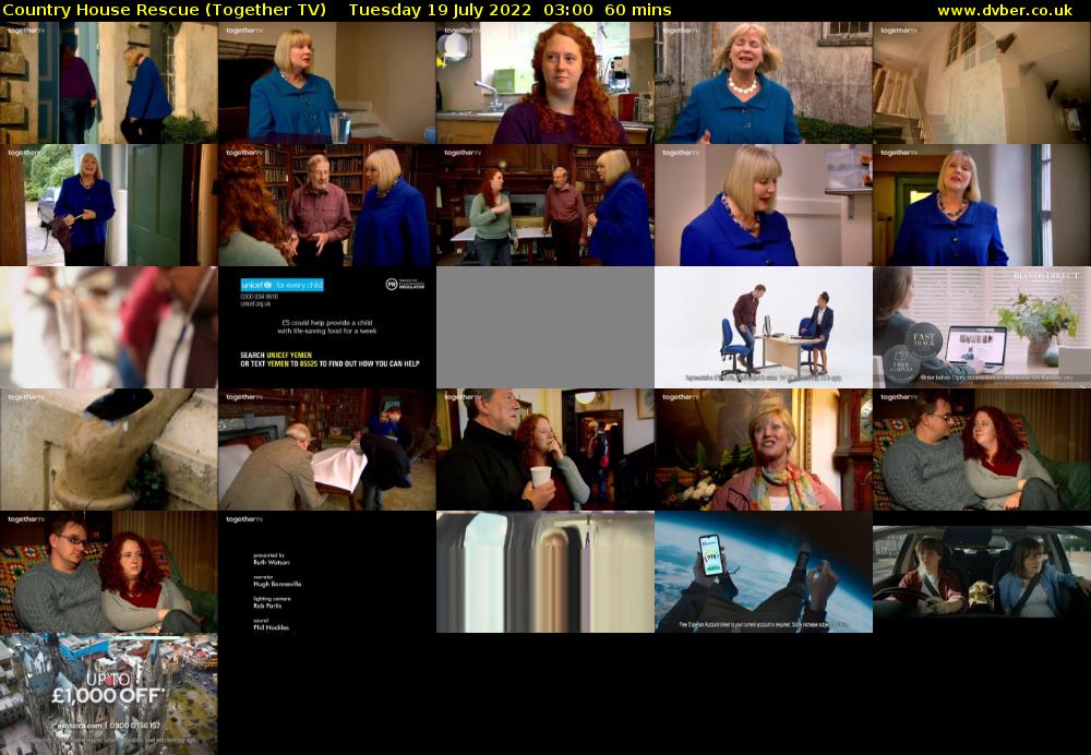 Country House Rescue (Together TV) Tuesday 19 July 2022 03:00 - 04:00