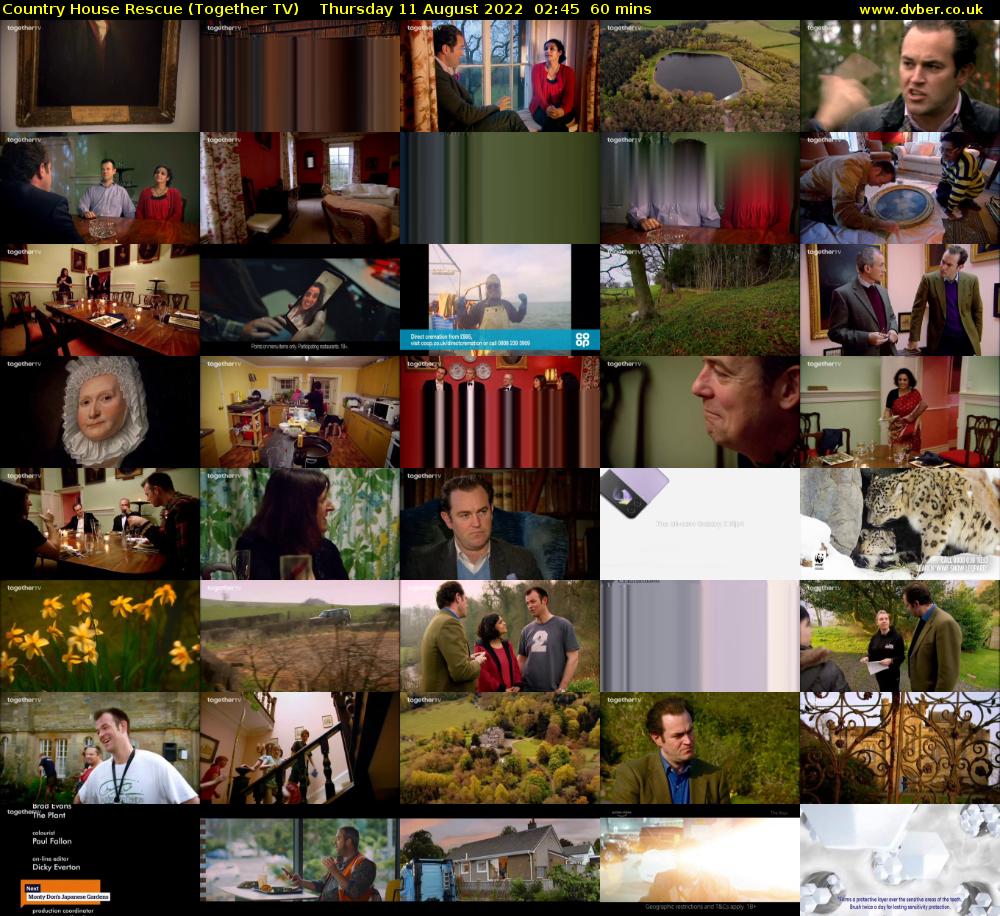 Country House Rescue (Together TV) Thursday 11 August 2022 02:45 - 03:45