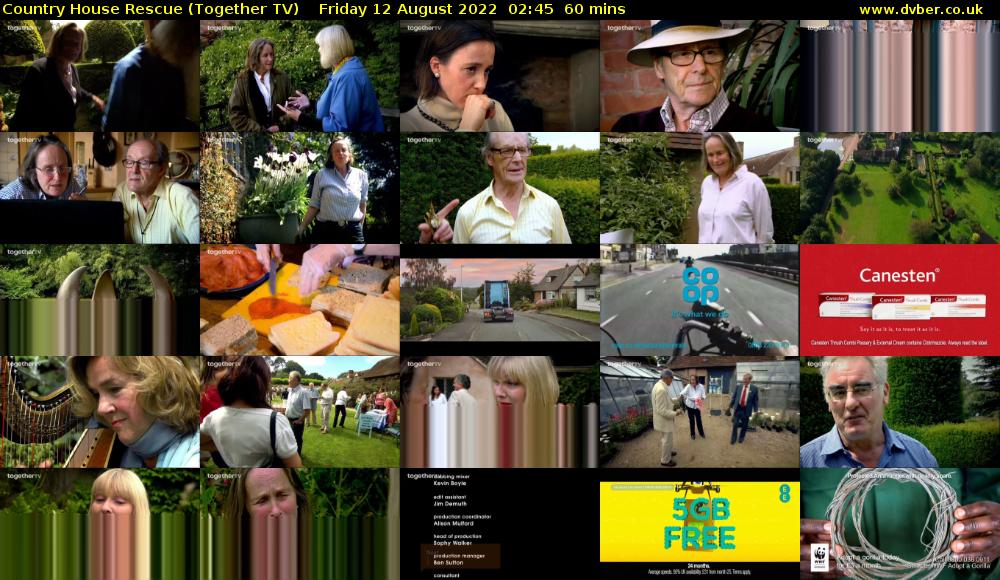 Country House Rescue (Together TV) Friday 12 August 2022 02:45 - 03:45
