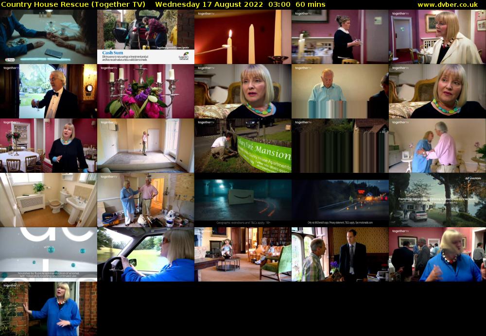 Country House Rescue (Together TV) Wednesday 17 August 2022 03:00 - 04:00