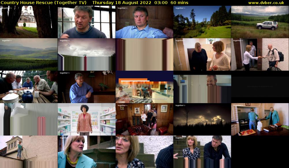 Country House Rescue (Together TV) Thursday 18 August 2022 03:00 - 04:00