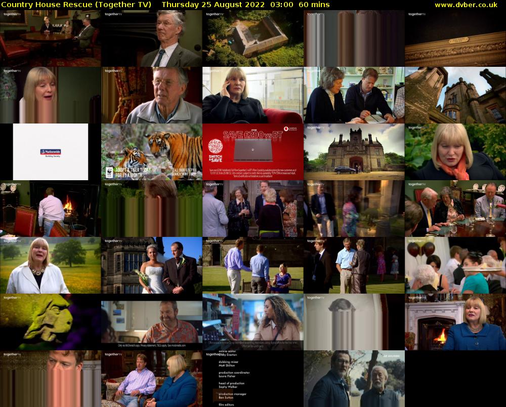 Country House Rescue (Together TV) Thursday 25 August 2022 03:00 - 04:00
