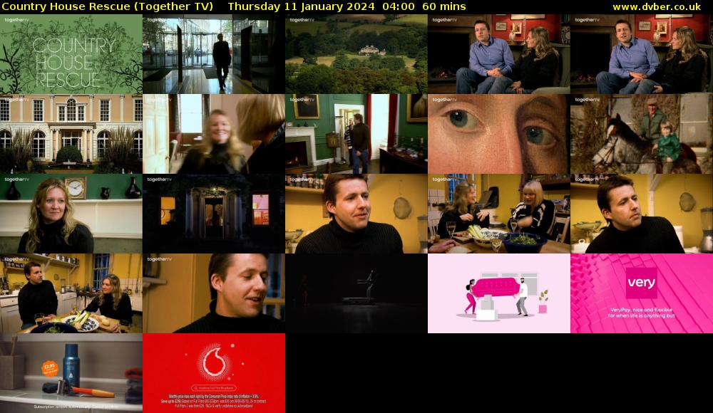 Country House Rescue (Together TV) Thursday 11 January 2024 04:00 - 05:00