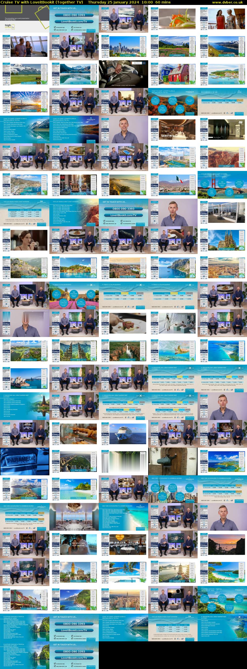 Cruise TV with LoveitBookit (Together TV) Thursday 25 January 2024 10:00 - 11:00