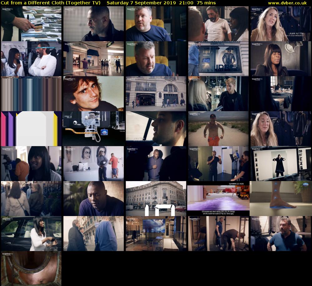 Cut from a Different Cloth (Together TV) Saturday 7 September 2019 21:00 - 22:15