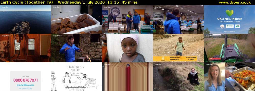 Earth Cycle (Together TV) Wednesday 1 July 2020 13:15 - 14:00