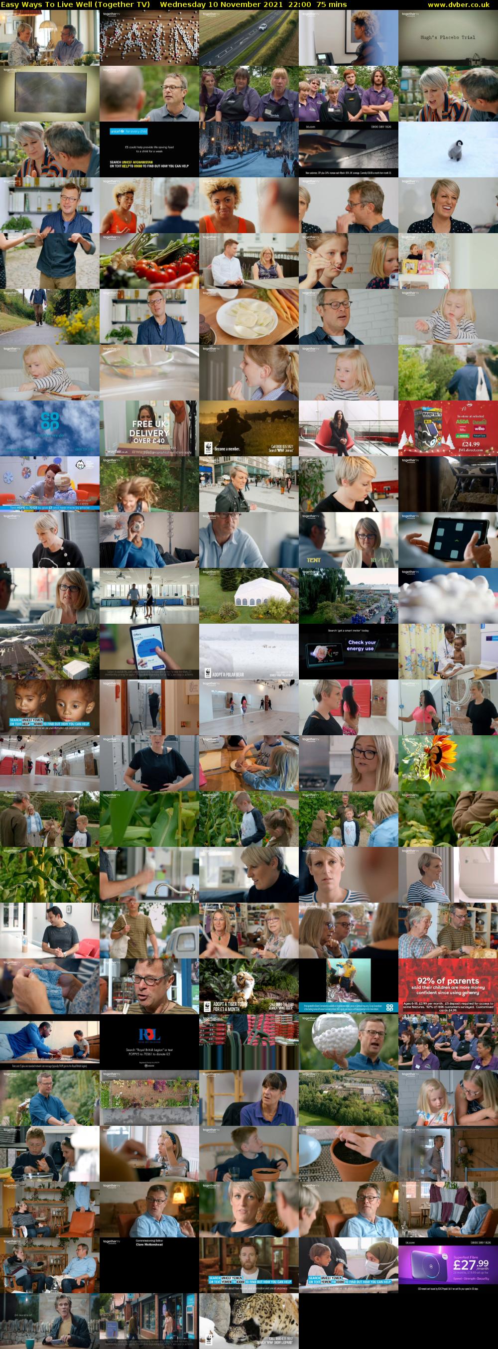 Easy Ways To Live Well (Together TV) Wednesday 10 November 2021 22:00 - 23:15
