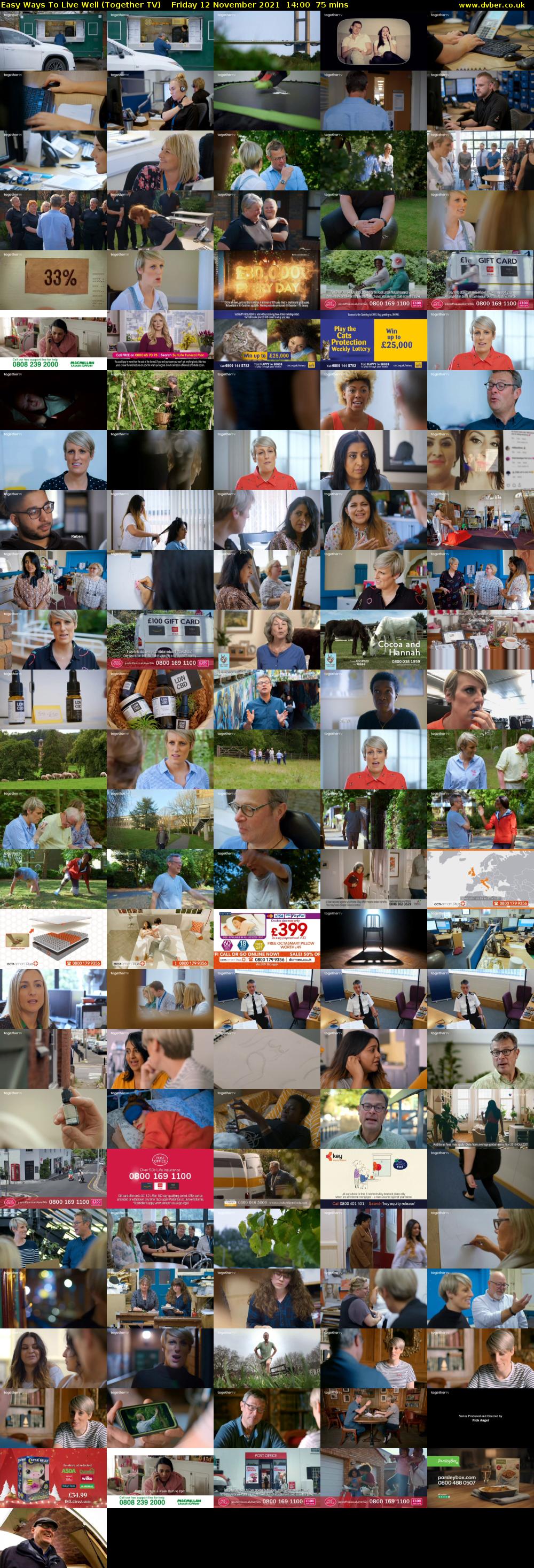 Easy Ways To Live Well (Together TV) Friday 12 November 2021 14:00 - 15:15