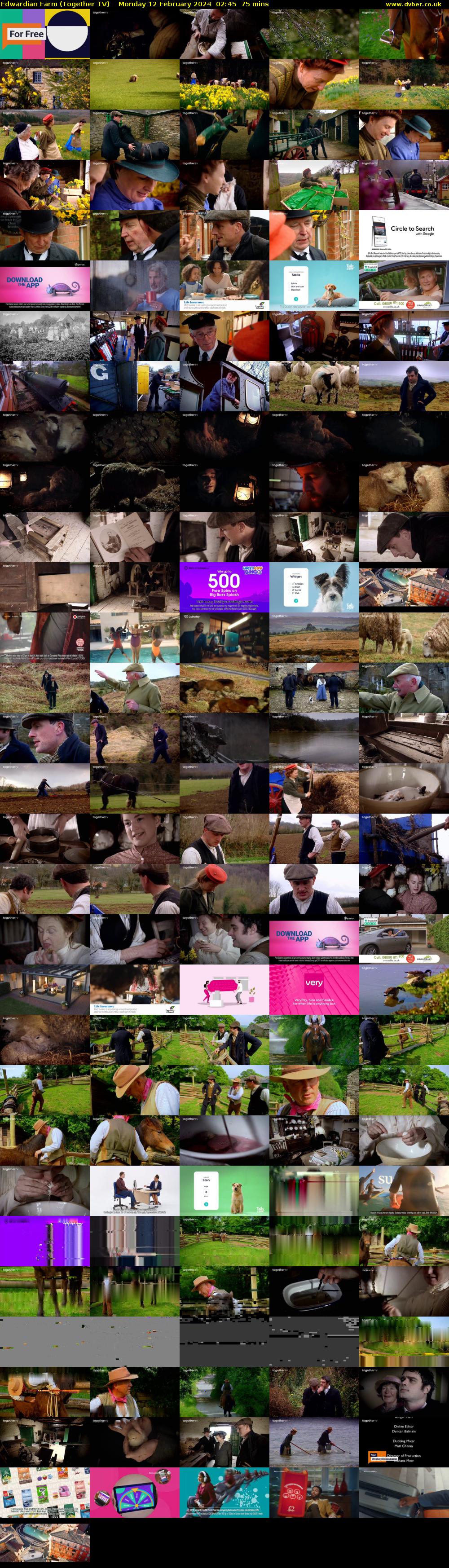 Edwardian Farm (Together TV) Monday 12 February 2024 02:45 - 04:00