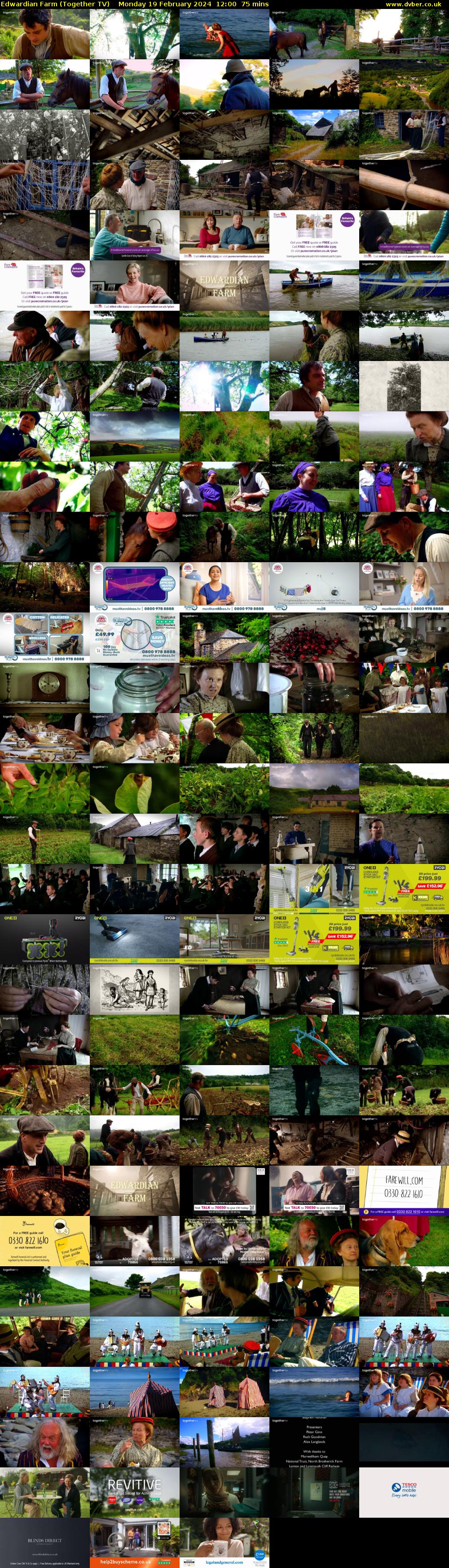 Edwardian Farm (Together TV) Monday 19 February 2024 12:00 - 13:15