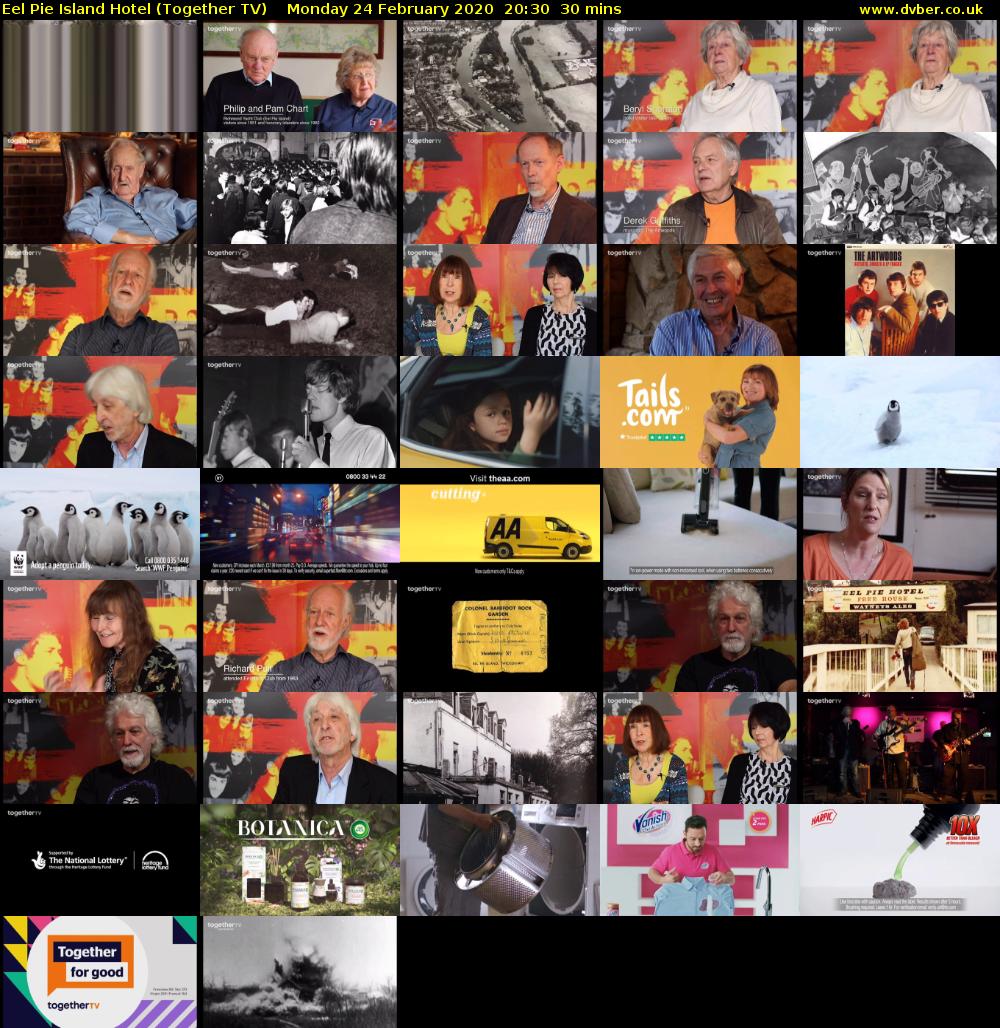 Eel Pie Island Hotel (Together TV) Monday 24 February 2020 20:30 - 21:00