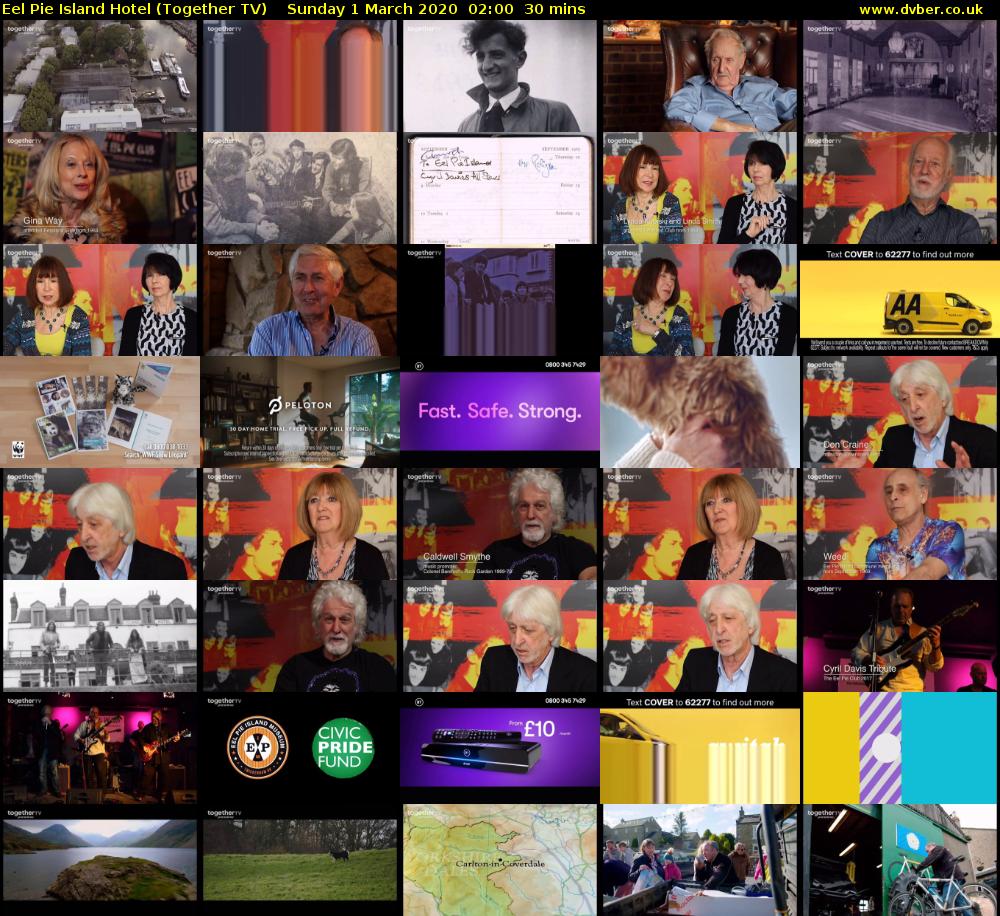 Eel Pie Island Hotel (Together TV) Sunday 1 March 2020 02:00 - 02:30