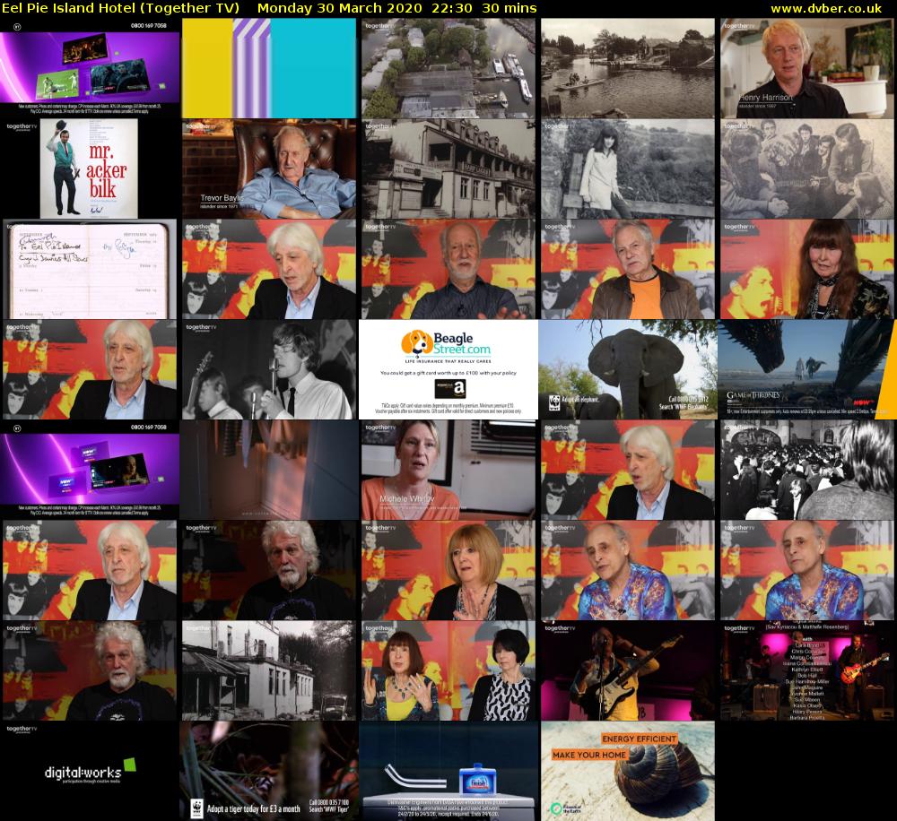 Eel Pie Island Hotel (Together TV) Monday 30 March 2020 22:30 - 23:00