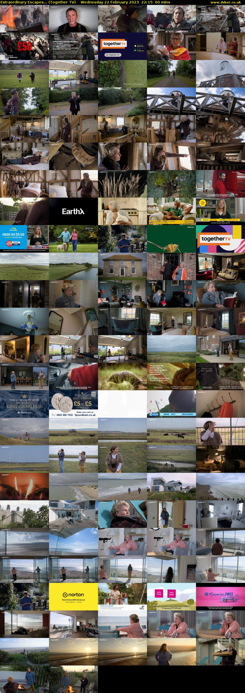 Extraordinary Escapes... (Together TV) Wednesday 22 February 2023 22:15 - 23:15
