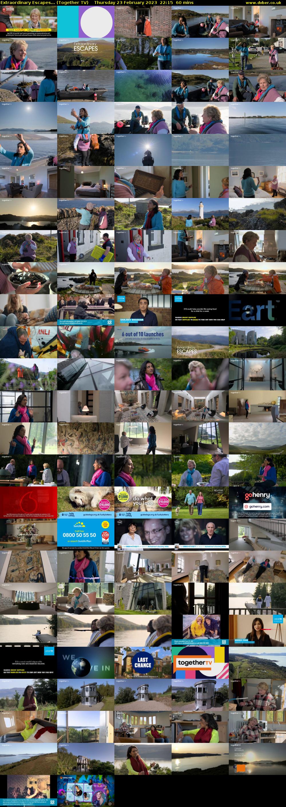 Extraordinary Escapes... (Together TV) Thursday 23 February 2023 22:15 - 23:15