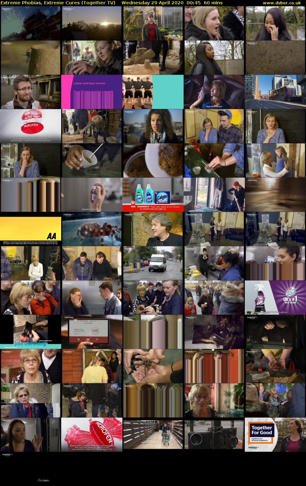 Extreme Phobias, Extreme Cures (Together TV) Wednesday 29 April 2020 00:45 - 01:45