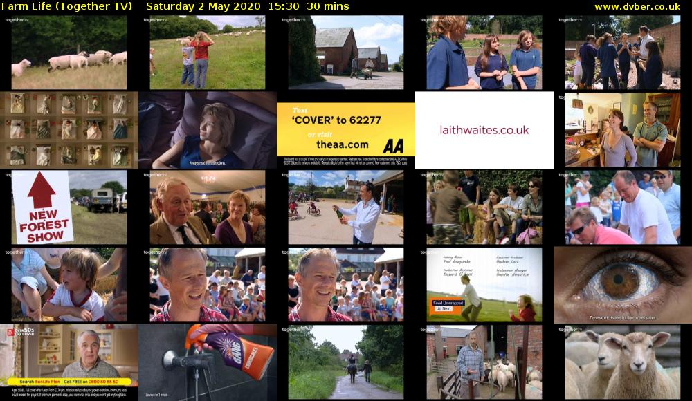 Farm Life (Together TV) Saturday 2 May 2020 15:30 - 16:00