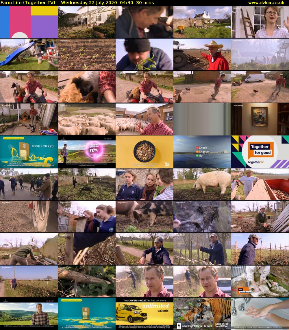 Farm Life (Together TV) Wednesday 22 July 2020 04:30 - 05:00