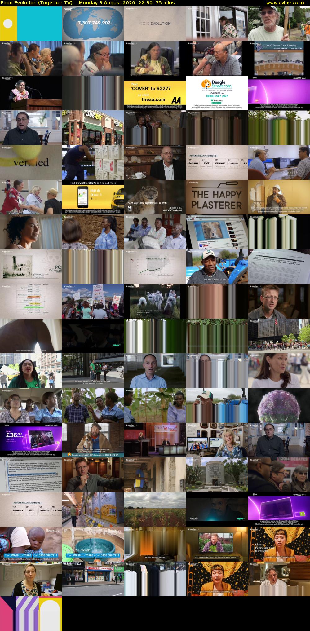 Food Evolution (Together TV) Monday 3 August 2020 22:30 - 23:45