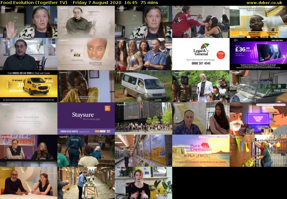 Food Evolution (Together TV) Friday 7 August 2020 16:45 - 18:00