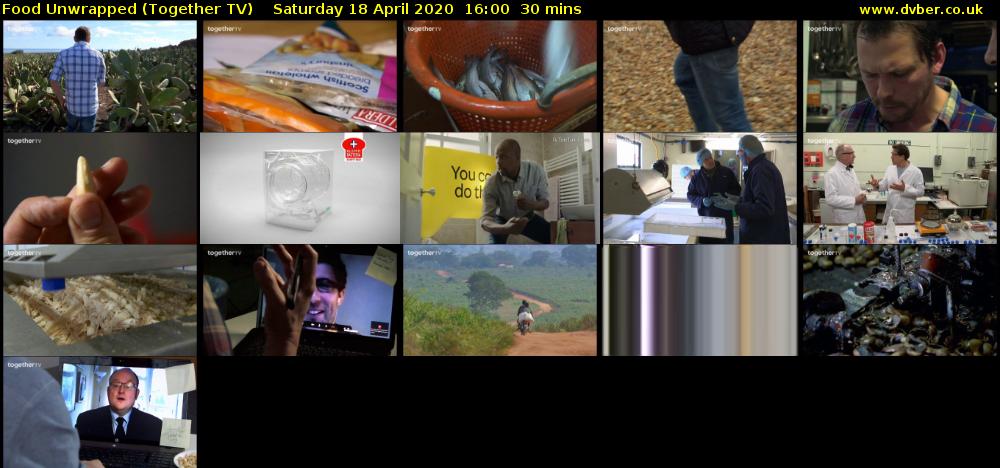 Food Unwrapped (Together TV) Saturday 18 April 2020 16:00 - 16:30