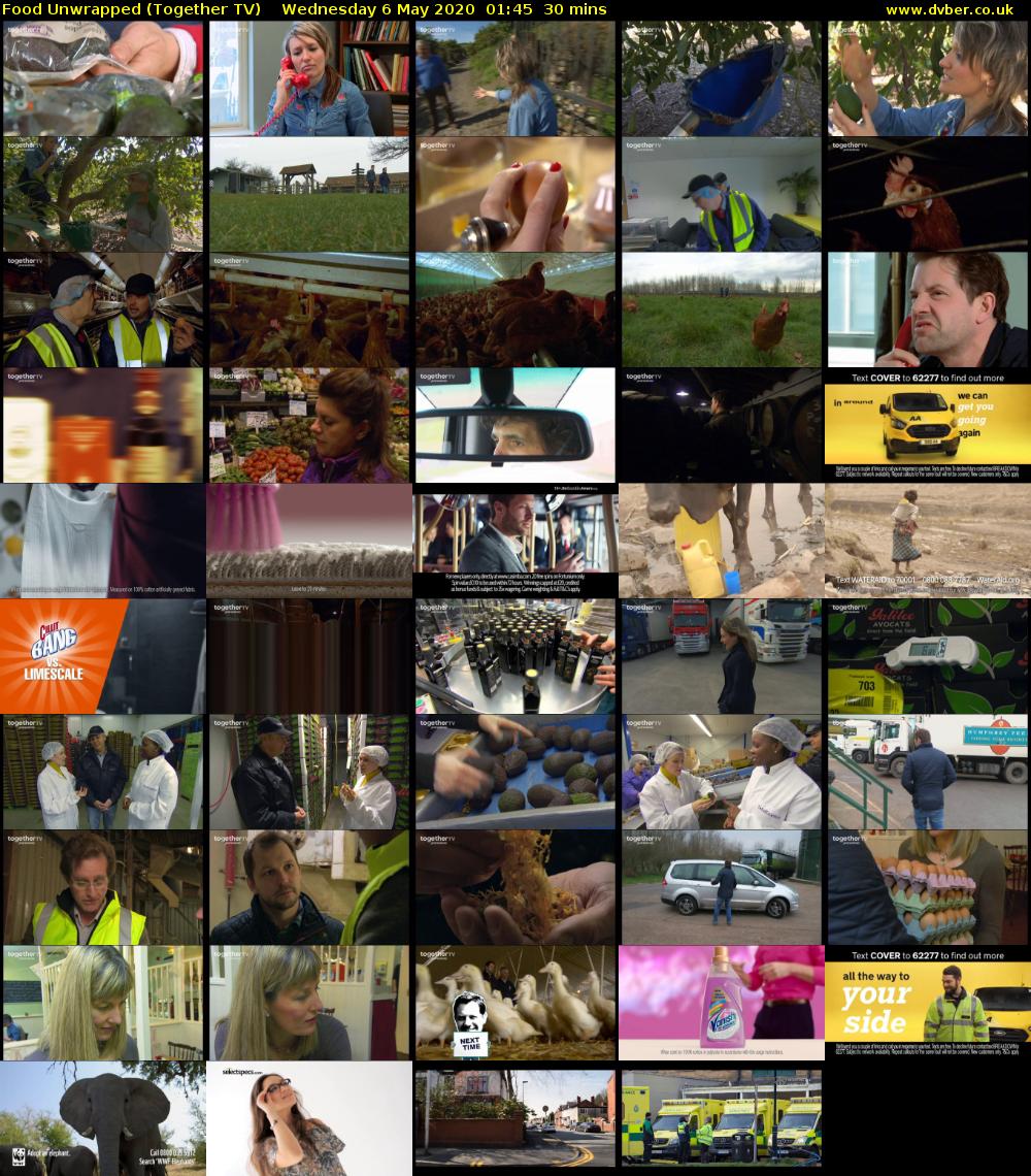 Food Unwrapped (Together TV) Wednesday 6 May 2020 01:45 - 02:15