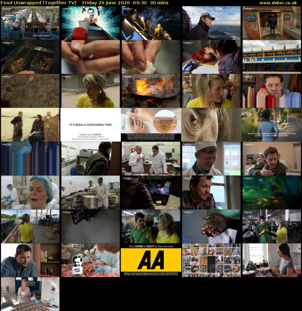 Food Unwrapped (Together TV) Friday 26 June 2020 04:30 - 05:00