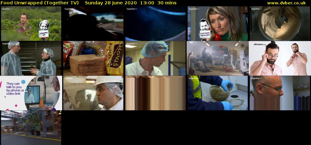 Food Unwrapped (Together TV) Sunday 28 June 2020 13:00 - 13:30