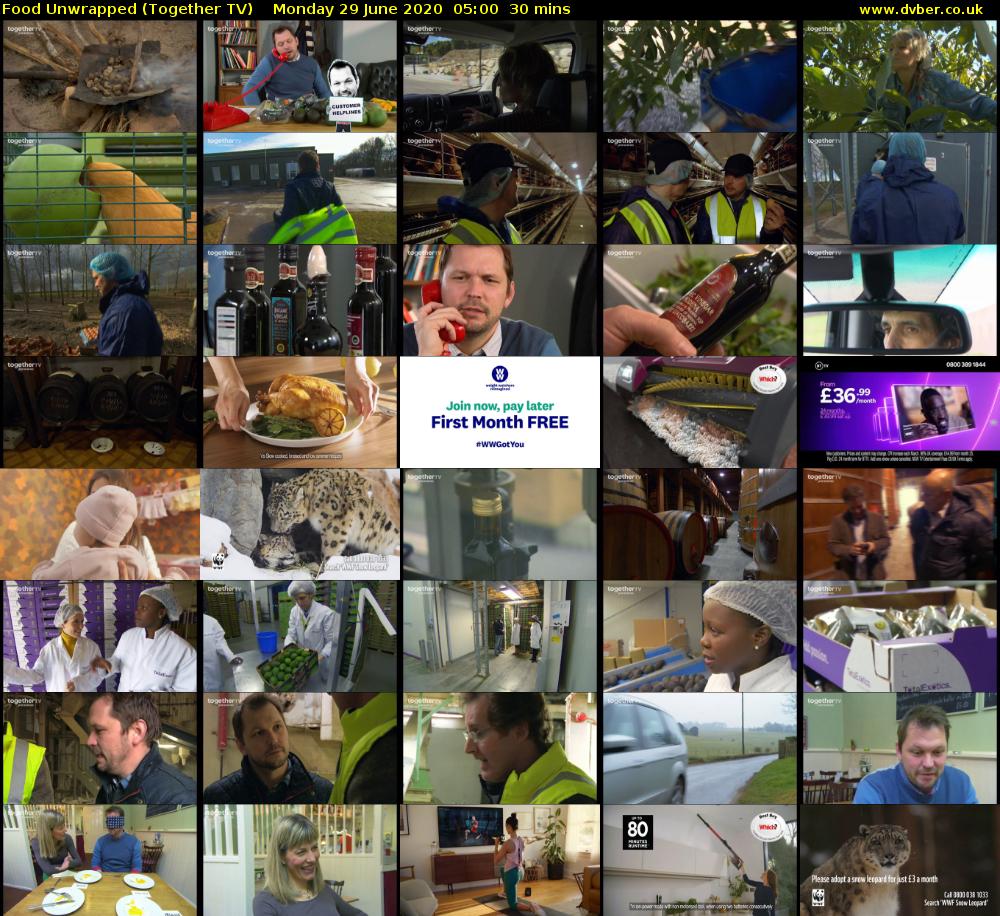Food Unwrapped (Together TV) Monday 29 June 2020 05:00 - 05:30