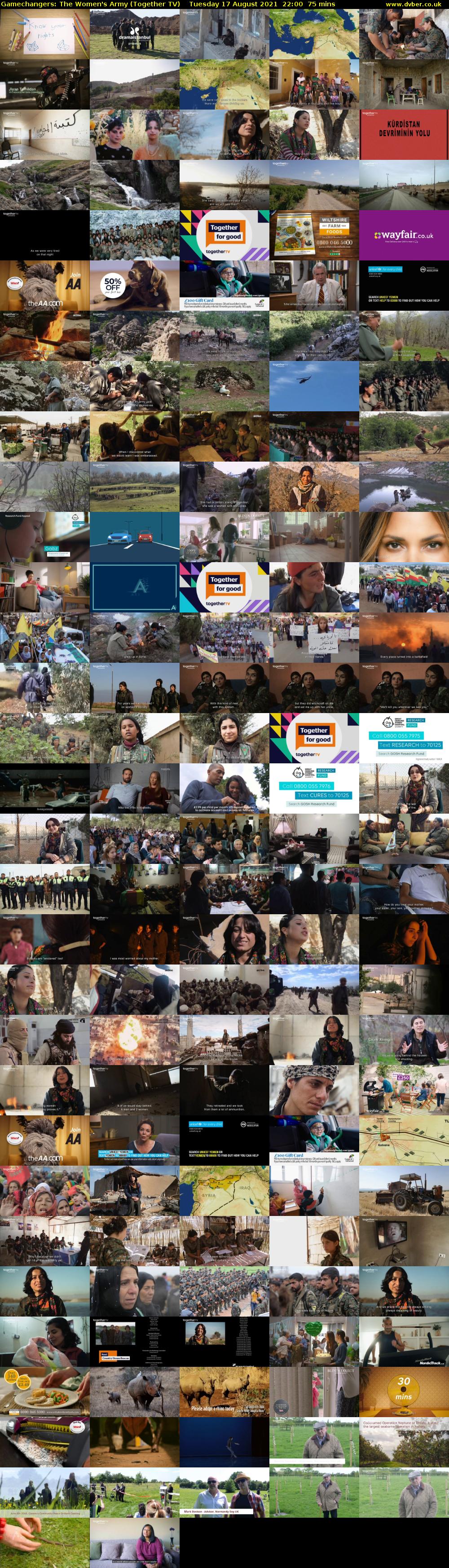 Gamechangers: The Women's Army (Together TV) Tuesday 17 August 2021 22:00 - 23:15