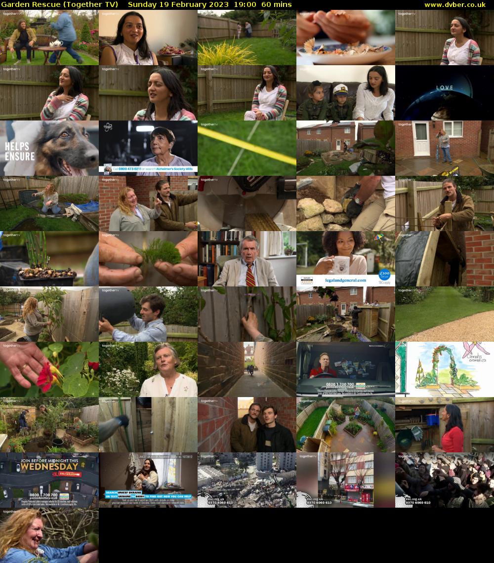 Garden Rescue (Together TV) Sunday 19 February 2023 19:00 - 20:00