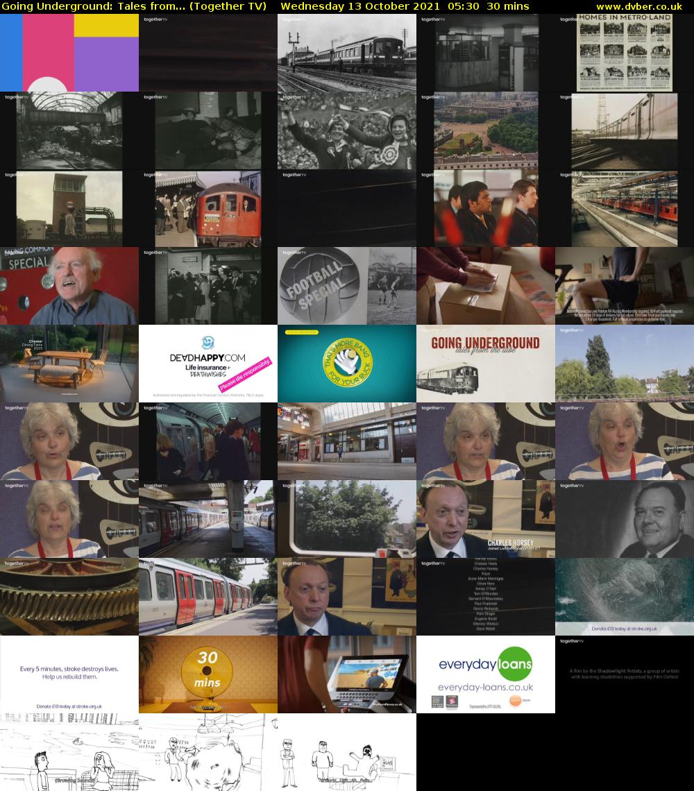 Going Underground: Tales from... (Together TV) Wednesday 13 October 2021 05:30 - 06:00