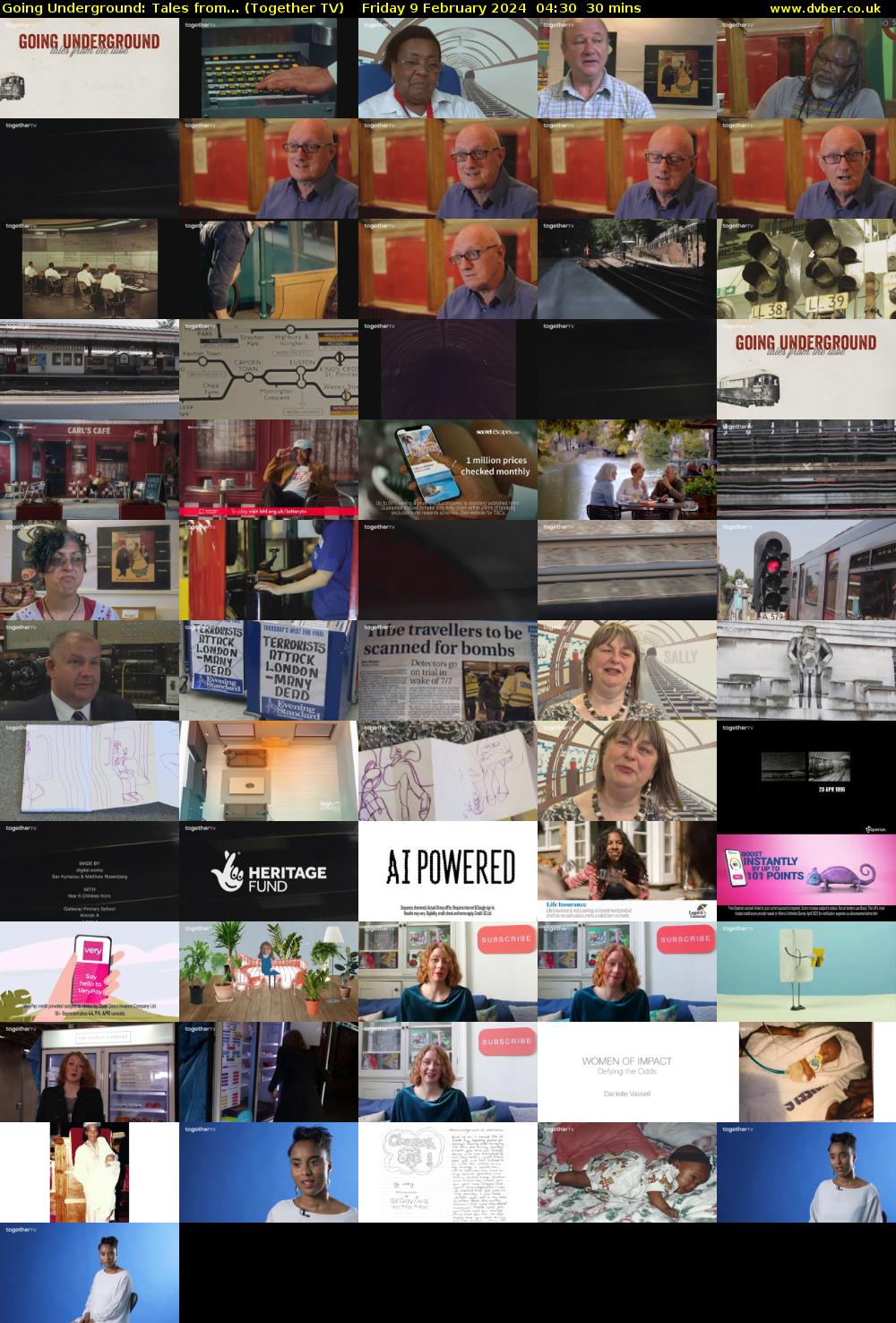 Going Underground: Tales from... (Together TV) Friday 9 February 2024 04:30 - 05:00