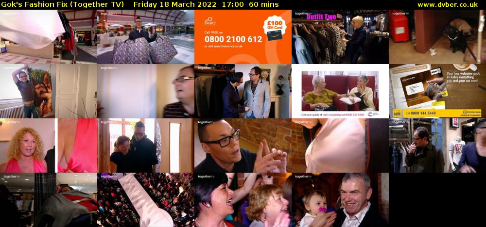 Gok's Fashion Fix (Together TV) Friday 18 March 2022 17:00 - 18:00