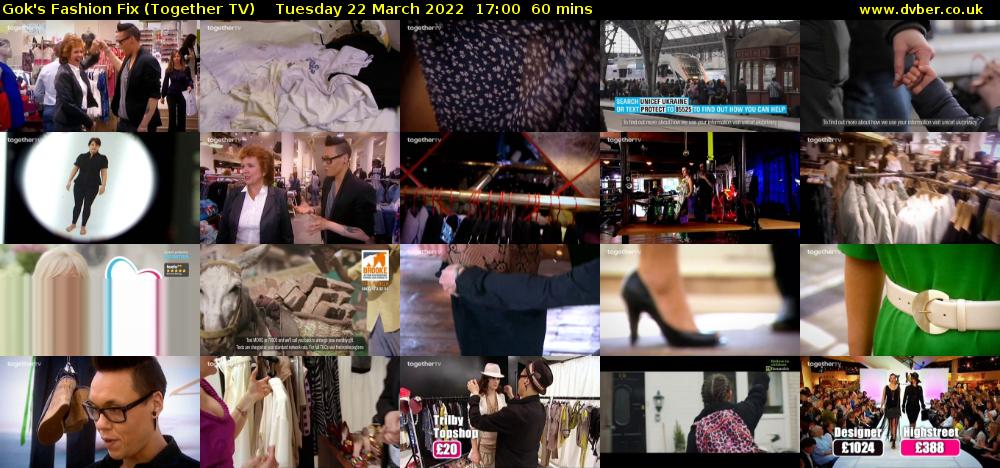 Gok's Fashion Fix (Together TV) Tuesday 22 March 2022 17:00 - 18:00