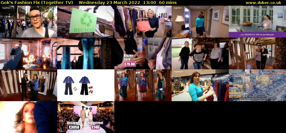 Gok's Fashion Fix (Together TV) Wednesday 23 March 2022 13:00 - 14:00