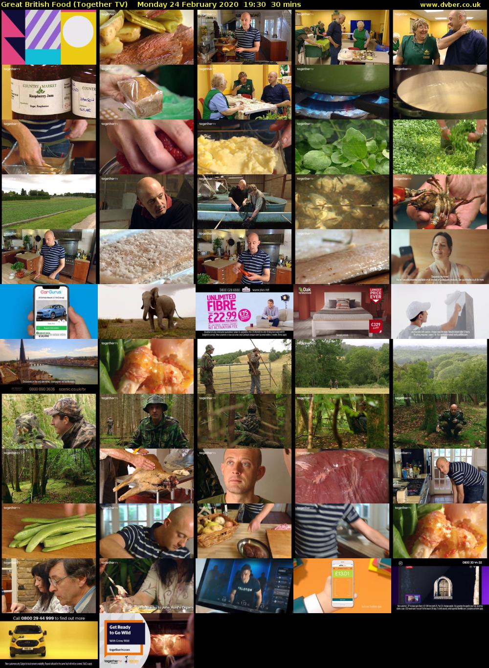 Great British Food (Together TV) Monday 24 February 2020 19:30 - 20:00
