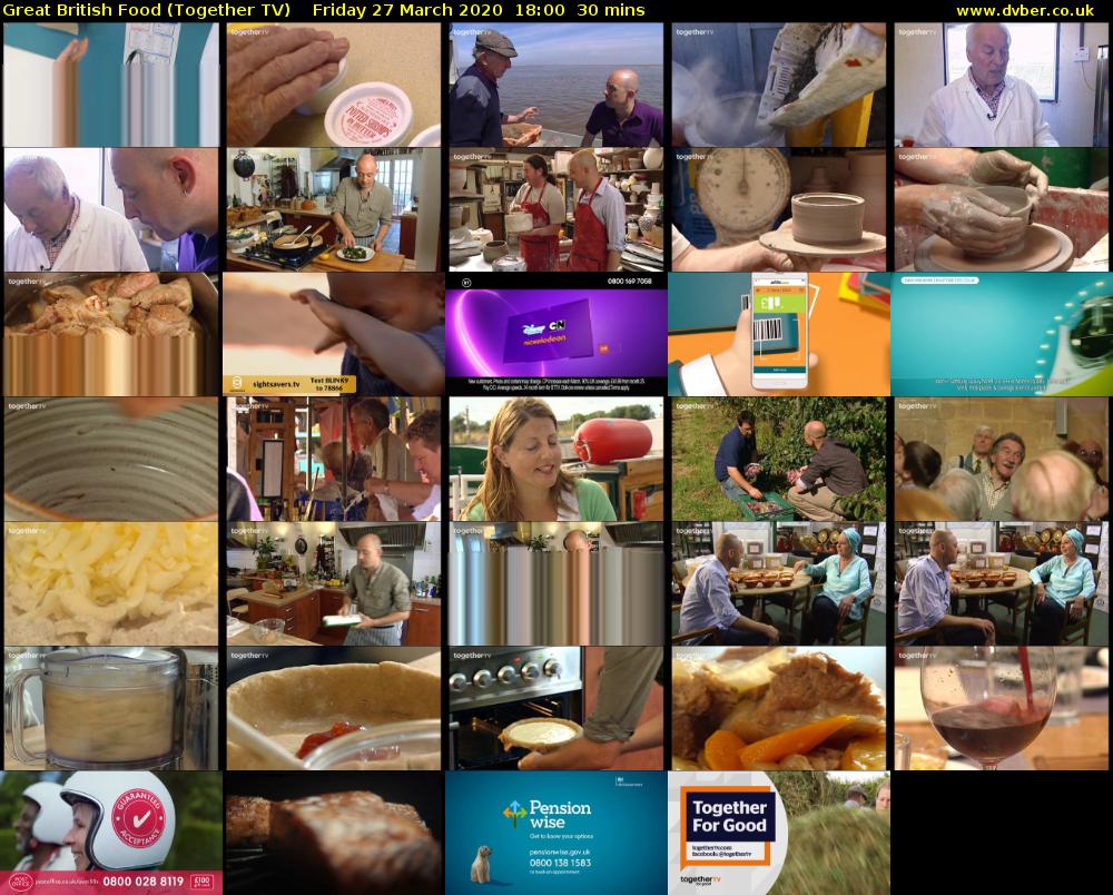 Great British Food (Together TV) Friday 27 March 2020 18:00 - 18:30