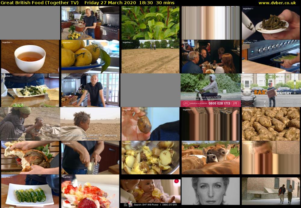 Great British Food (Together TV) Friday 27 March 2020 18:30 - 19:00