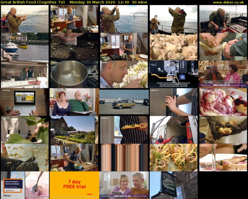 Great British Food (Together TV) Monday 30 March 2020 12:30 - 13:00