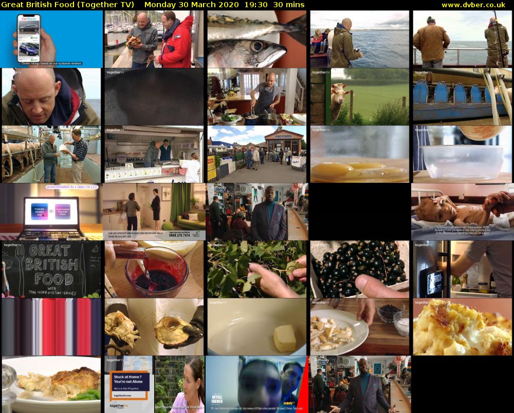 Great British Food (Together TV) Monday 30 March 2020 19:30 - 20:00