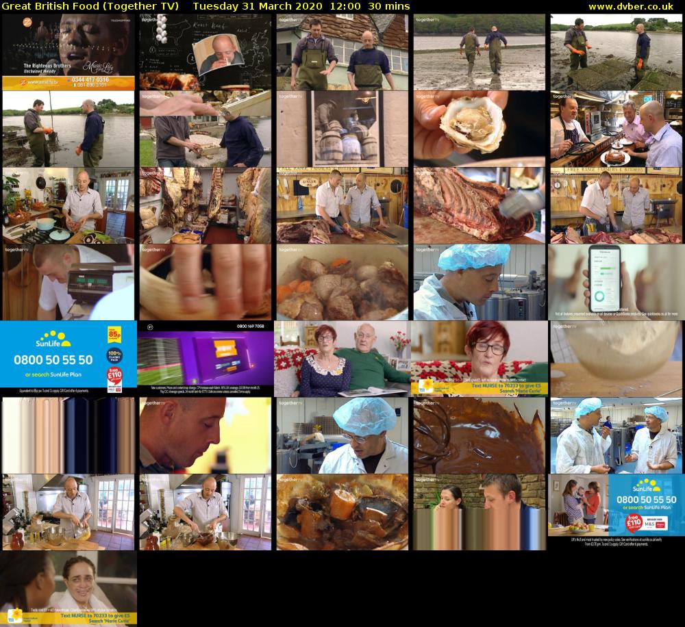 Great British Food (Together TV) Tuesday 31 March 2020 12:00 - 12:30