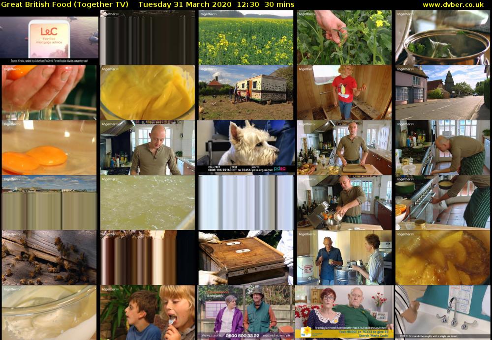 Great British Food (Together TV) Tuesday 31 March 2020 12:30 - 13:00