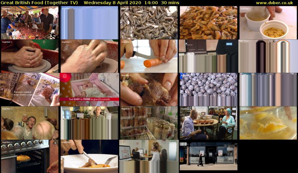 Great British Food (Together TV) Wednesday 8 April 2020 14:00 - 14:30