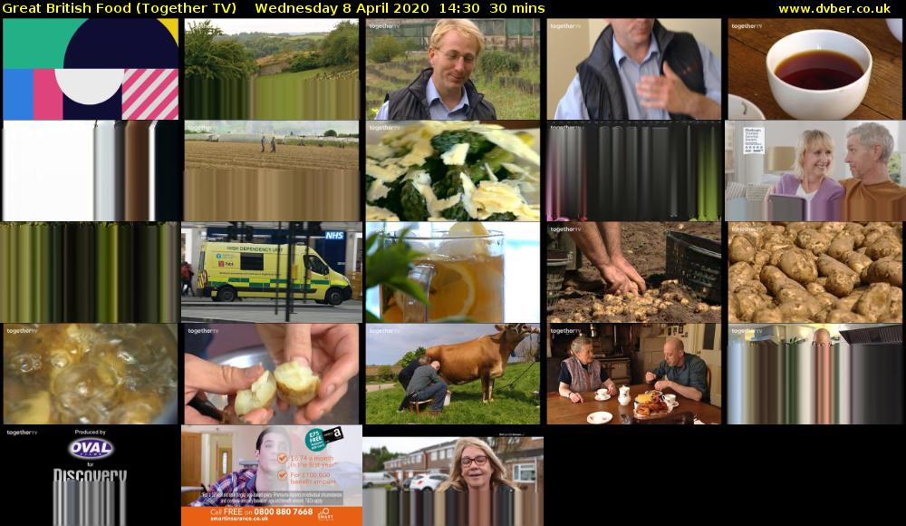 Great British Food (Together TV) Wednesday 8 April 2020 14:30 - 15:00