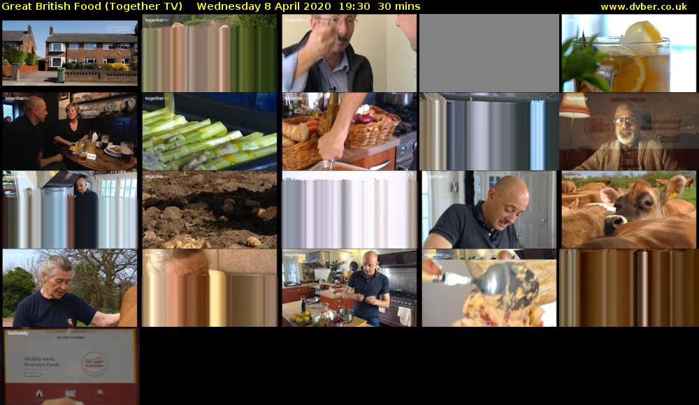 Great British Food (Together TV) Wednesday 8 April 2020 19:30 - 20:00
