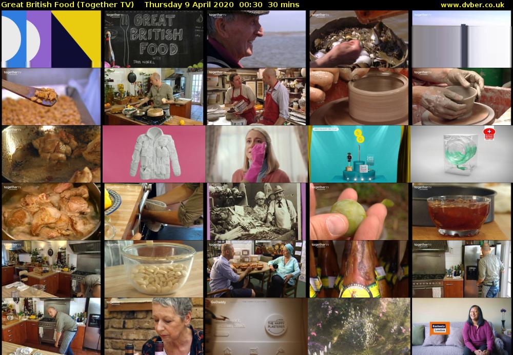 Great British Food (Together TV) Thursday 9 April 2020 00:30 - 01:00
