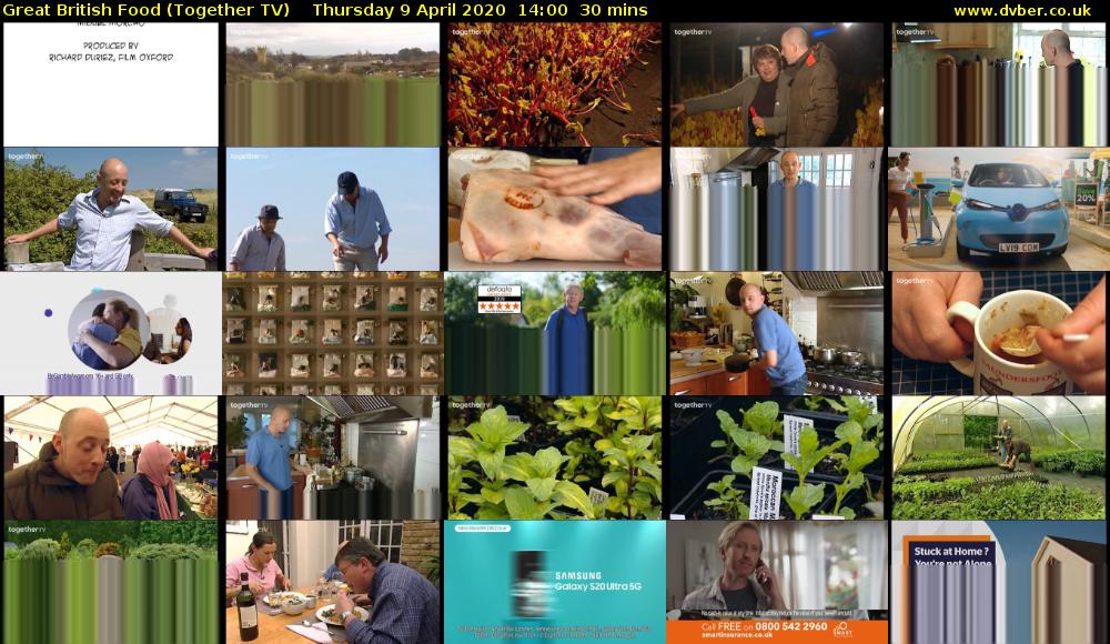 Great British Food (Together TV) Thursday 9 April 2020 14:00 - 14:30
