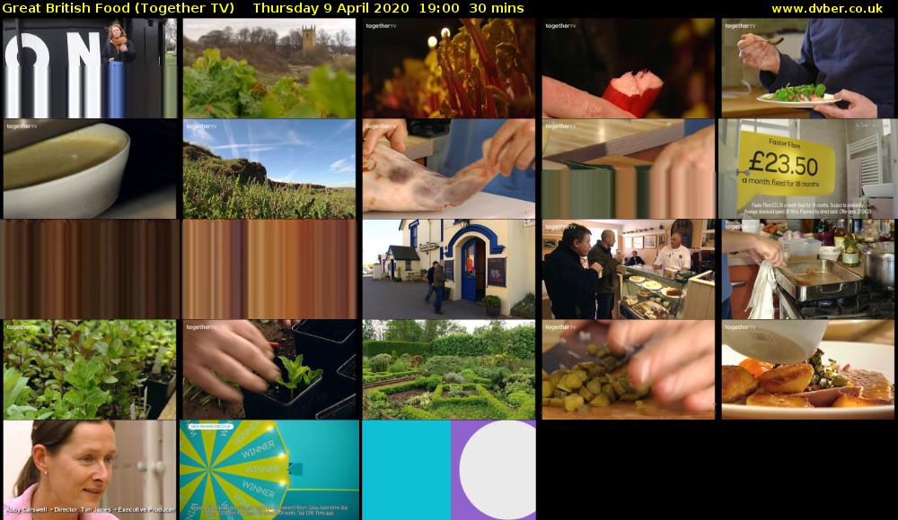 Great British Food (Together TV) Thursday 9 April 2020 19:00 - 19:30